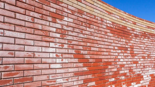 Red Brick Wall Close White Salt Patches Abstract Detail Background — Stock Photo, Image