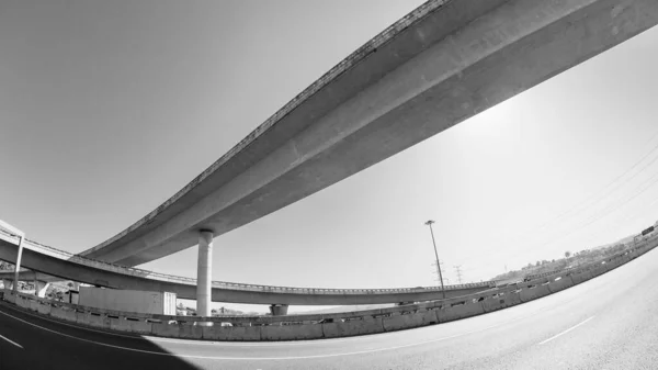 Road Highway Intersection Pass Ramp Entry Exit Flyover Ramp Abstract —  Fotos de Stock