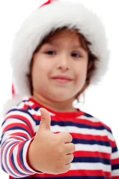 Маленький хлопчик дає тобі великі пальці вгору — стокове фото