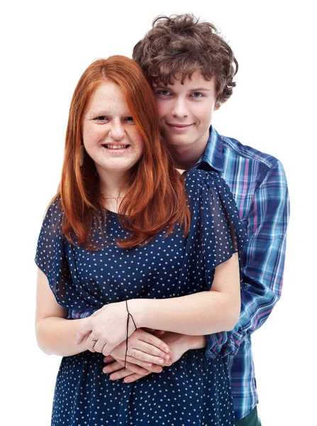 Happy young couple portrait — Stock Photo, Image