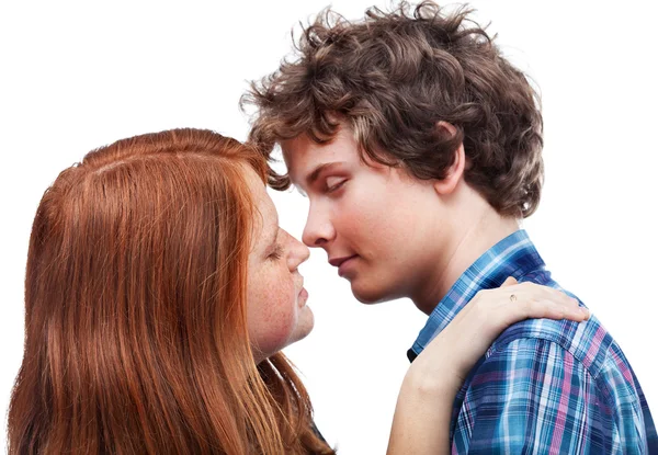 First kiss Royalty Free Stock Photos