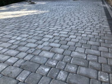 Gündüzleri şık bahçede çeşitli renklerde birbirine yakın köşeler.