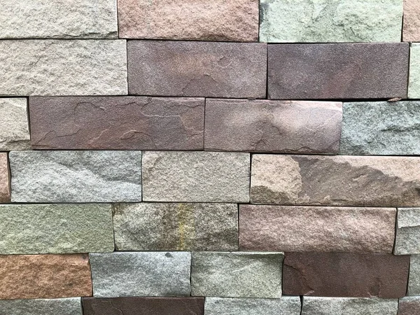 Artificial Building Stones Facade Decoration Background — Stock Photo, Image
