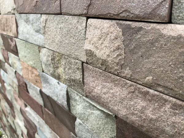 Artificial Building Stones Facade Decoration Background — Stock Photo, Image
