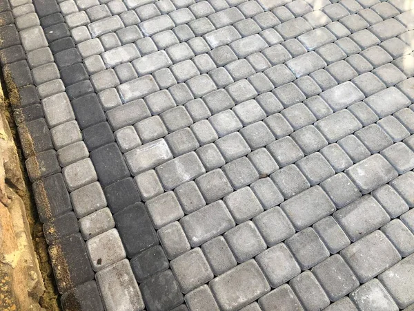 Pavers Aninhados Várias Cores Jardim Chique Durante Dia — Fotografia de Stock