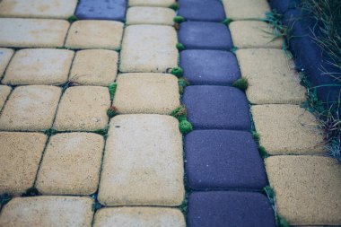 Değişik renklerde taş yontmalar, gündüz vakti yakın çekim. 