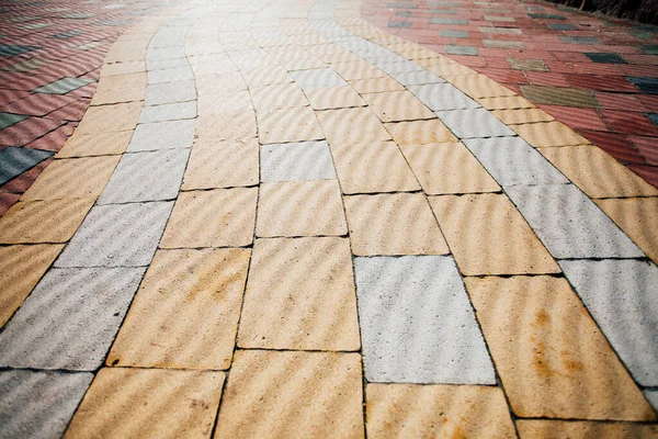 Paving Stones Various Colors Closeup Shot Daytime — Stock Photo, Image