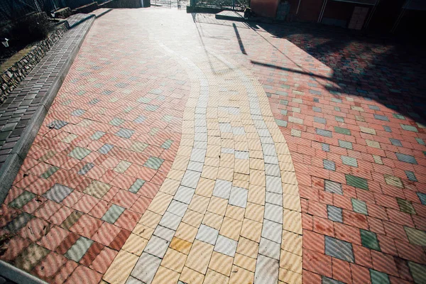 Paving Stones Various Colors Closeup Shot Daytime — Stock Photo, Image