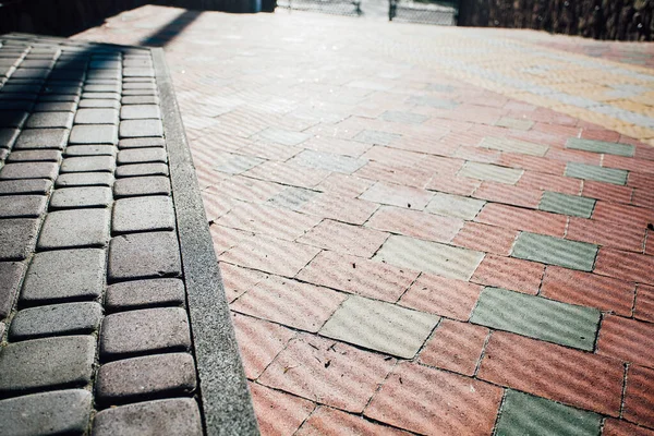 Paving Stones Various Colors Closeup Shot Daytime — Stock Photo, Image