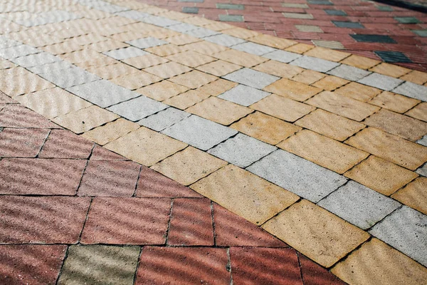 Pedras Pavimentação Várias Cores Tiro Close Durante Dia — Fotografia de Stock