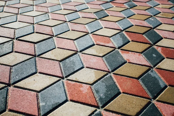 Pedras Pavimentação Várias Cores Tiro Close Durante Dia — Fotografia de Stock