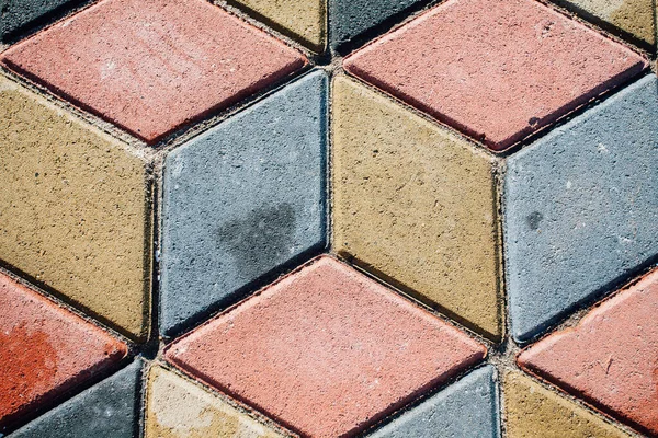 Pflastersteine Verschiedenen Farben Nahaufnahme Tag — Stockfoto