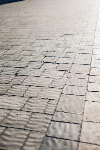 Bestrating Stenen Van Verschillende Kleuren Close Schot Overdag — Stockfoto