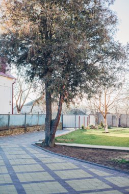 Kırsal kesimdeki modern evin dışında.