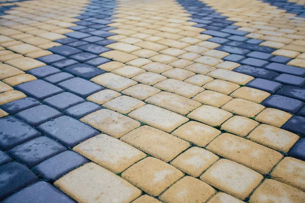 Pedras Pavimentação Várias Cores Tiro Close Durante Dia — Fotografia de Stock