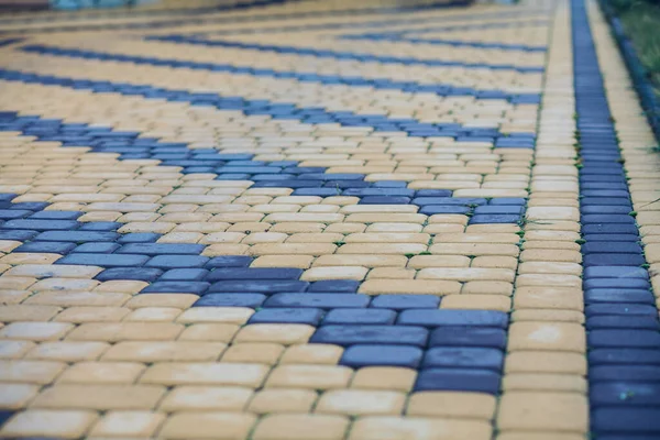 Pedras Pavimentação Várias Cores Tiro Close Durante Dia — Fotografia de Stock