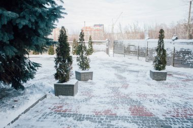 Değişik renklerde taşlar, parkta yürüyüş yolu. 