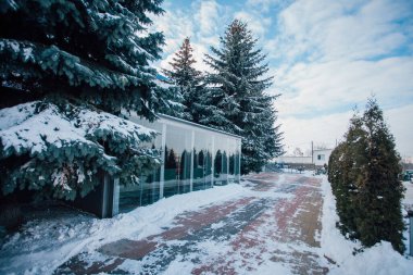 Değişik renklerde taşlar, parkta yürüyüş yolu. 