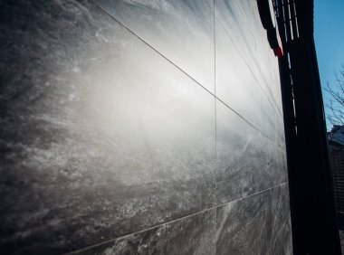 Mermer karoların dokusu, yakın plan. 