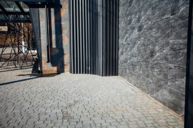 Mermer karoların dokusu, yakın plan. 