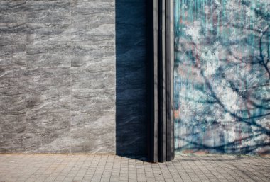 Mermer karoların dokusu, yakın plan. 