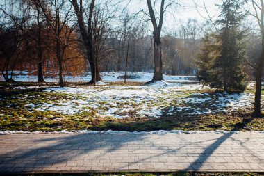Değişik renklerde taşlar, parkta yürüyüş yolu. 
