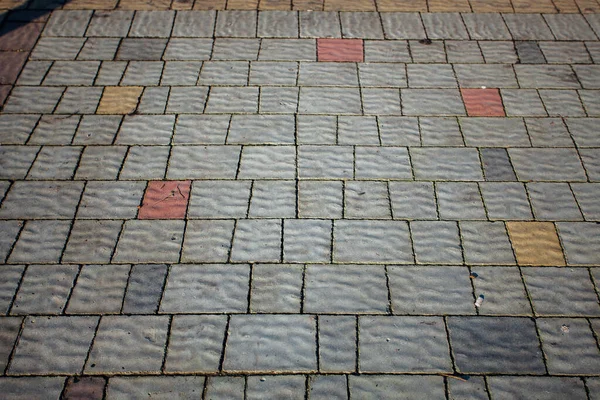 Тротуарні Камені Різних Кольорів Крупним Планом Знімок Вдень — стокове фото