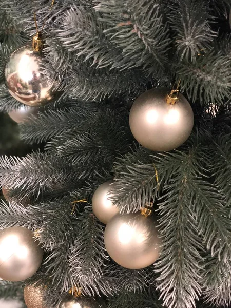 Χριστούγεννα Και Πρωτοχρονιά Διακοπές Φόντο Χειμερινή Εποχή Δέντρο — Φωτογραφία Αρχείου