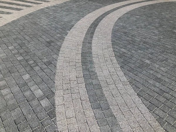 Pavers Aninhados Várias Cores Jardim Chique Durante Dia — Fotografia de Stock