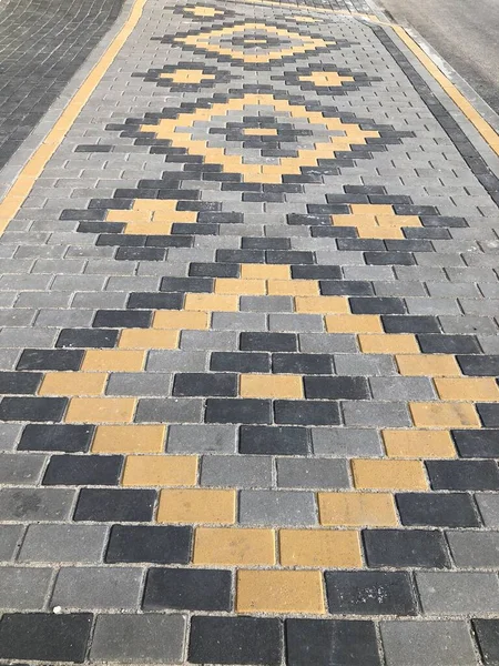 Paving Stones Various Colors Closeup Shot Daytime — Stock Photo, Image