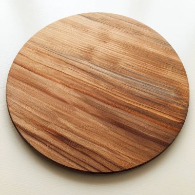 Yuvarlak ahşap tahta beyaz arkaplanda izole