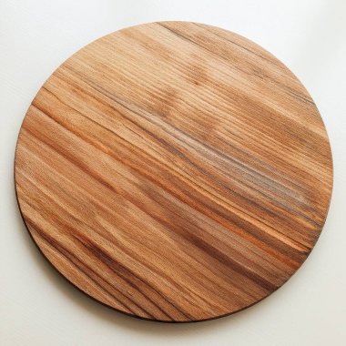 Yuvarlak ahşap tahta beyaz arkaplanda izole