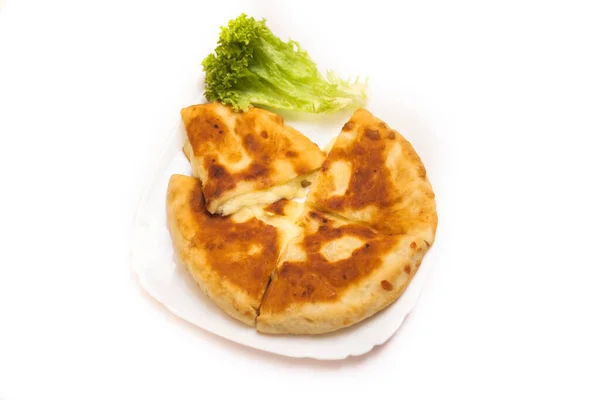 Khachapuri Cheese White Background — Stock Photo, Image