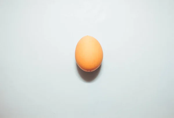 Raw Egg White Background Design Visual Art Minimalism — Stock Photo, Image