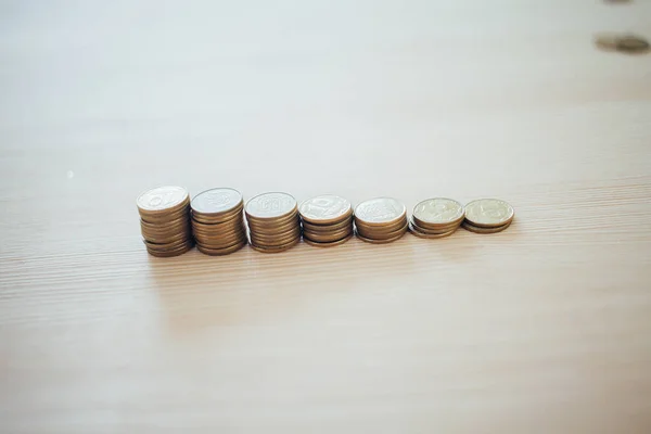 Coins Stack Step Growing Growth Saving Money Concept Financial Business — Stock Photo, Image