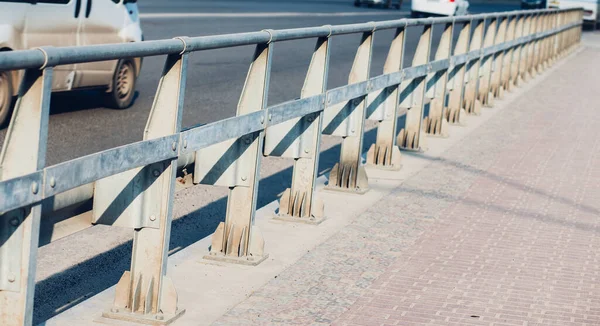 Road Reflectors Road Metal Road Fencing Barrier Type Road Traffic — Stock Photo, Image