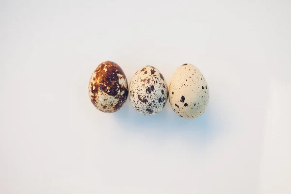 Beyaz Arka Planda Bıldırcın Yumurtaları — Stok fotoğraf