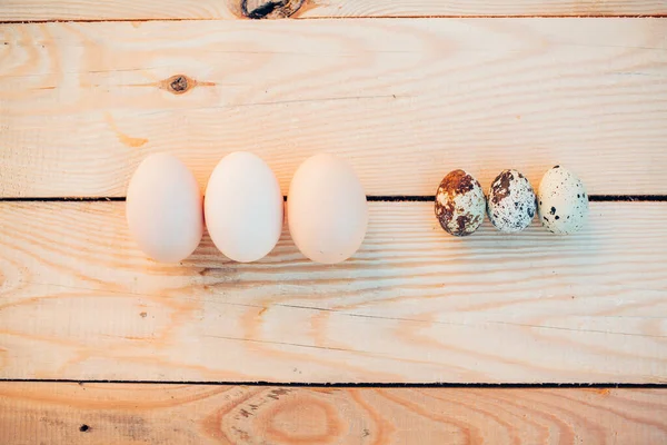 Closeup Quail Chicken Eggs — стоковое фото