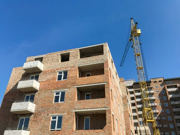 Local Construção Com Novas Casas Construção — Fotografia de Stock