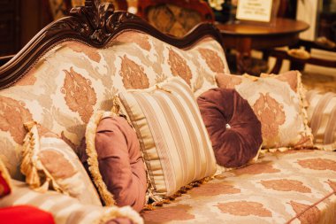 Oda içindeki kanepe ayrıntıları 