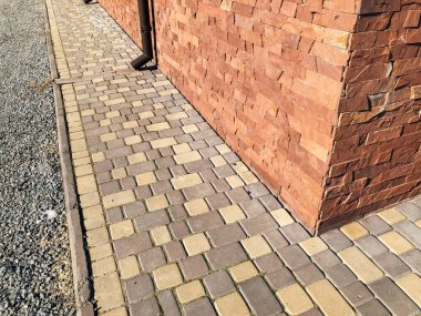 Taş duvar dokusunun yakınlaştırılması