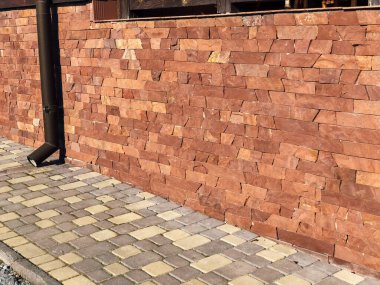 Taş duvar dokusunun yakınlaştırılması