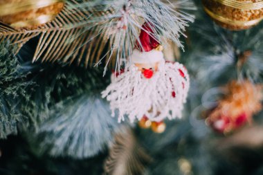 Noel ve Yeni Yıl tatili geçmişi. Dairenin içinde kış mevsimi ağacı