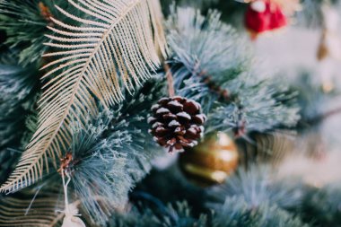 Noel ve Yeni Yıl tatili geçmişi. Dairenin içinde kış mevsimi ağacı