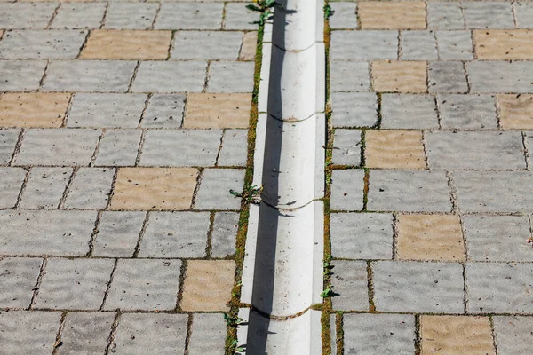 Bestrating Stenen Van Verschillende Kleuren Close Schot Overdag — Stockfoto