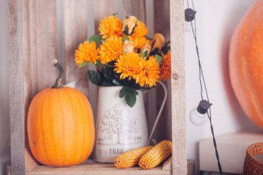 Oda güzel sonbahar süslemeleri
