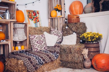 Oda güzel sonbahar süslemeleri