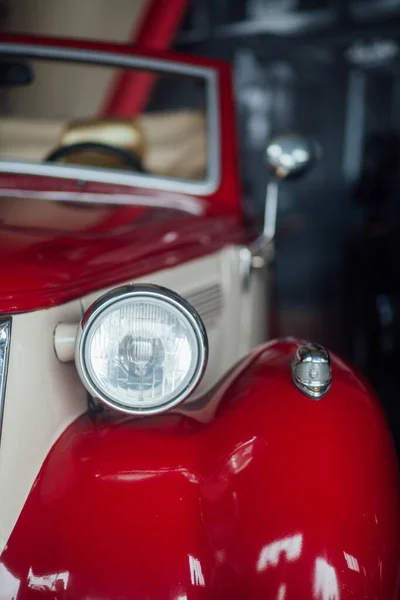 Detalhes Carro Retro Close Garagem — Fotografia de Stock