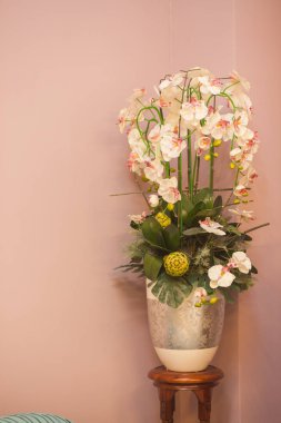 Rahat mobilyalarla modern iç mekanın ayrıntıları