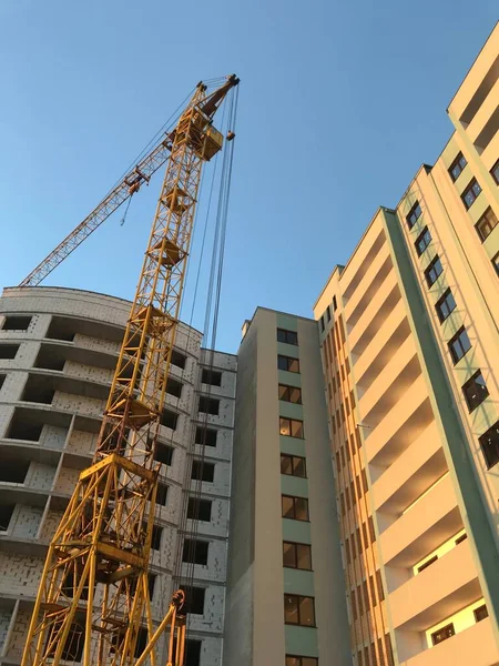 Local Construção Com Novas Casas Construção — Fotografia de Stock